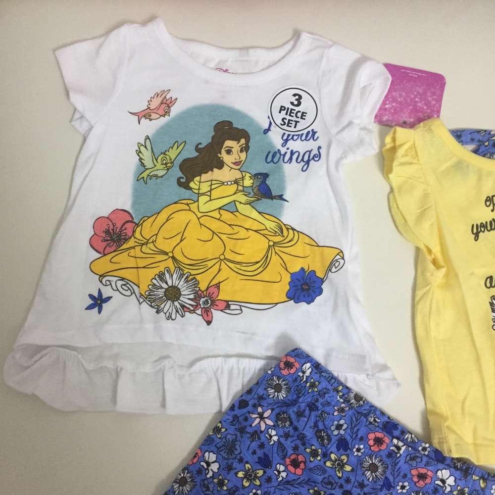 Disney Belle Cute Outfit 3 pieces - Picture 4 of 11
